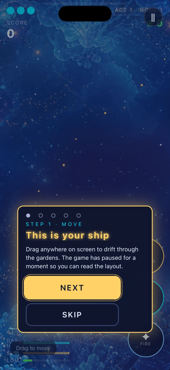 Echo Vein — gameplay still from Starfall Sentinels